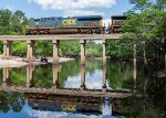 CSX 746 leads M646 across the Satilla River